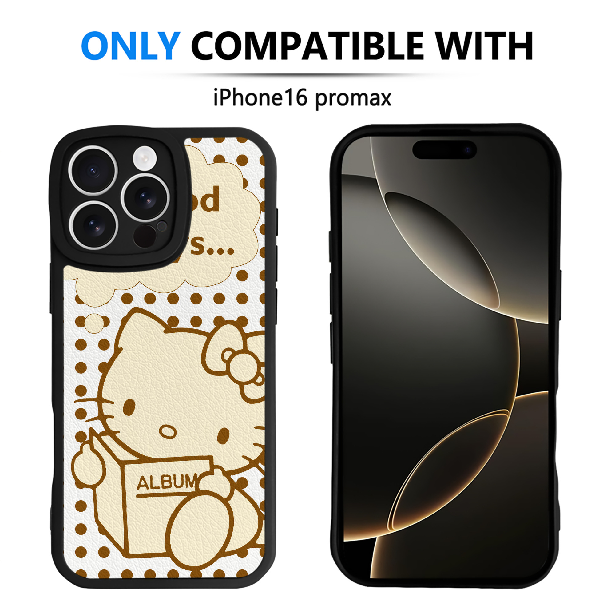 （画像用） Hello Kitty ハローキティ 【iPhone 16シリーズ対応】シリコンスマホケース（レザー調） 材質：シリコン